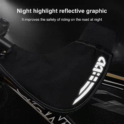 1 Pair Fleeced Handlebar Gloves Anti Scratch Double Layers