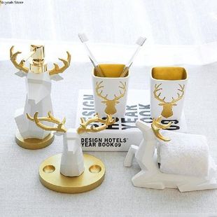 Elk Suite Creative Bathroom Sculpture Abstract Animal