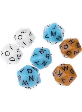 7pcs/set 20-Sided D20 English Alphabet Letters Dials Board