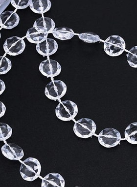 10m/30m Iridescent Octagonal Acrylic Beads Strand Line Chain