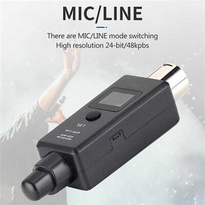 1 Pair Microphone Wireless System UHF DSP Transmitter Receiv