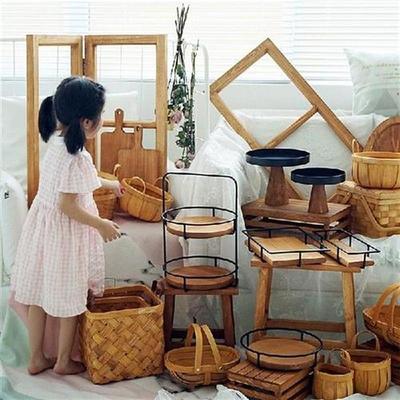 Wood Cake Plates for Wedding Cake Dessert Tableware Tray