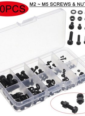 150pcsSet M2 M2.5 M3 M4 M5 Nylon Hex Screw Bolt Nut Standoff