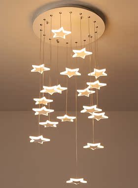 LED Chandelier Light for Villa Hotel Lobby Loft Acrylic Star