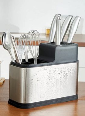 Stainless Steel Plastic Kitchenware Rack Knife Rack Cutlery