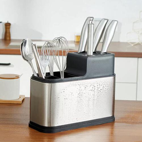 Stainless Steel Plastic Kitchenware Rack Knife Rack Cutlery