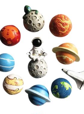 11Pcs Magnetic Sticker Astronaut Refrigerator Magnet 3D Crea