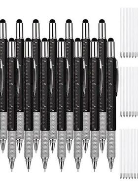 16Pcs Gift Tool Pen 6 In 1 Multitool Ballpoint Pens Personal