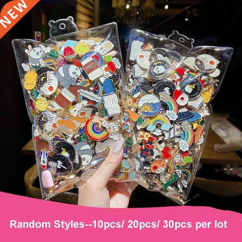 1/10/ 20/ 0pcs Random Badges Cute INS Tide Personalized Bad