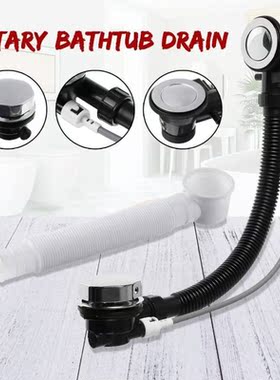 Brass Drain Bathroom Rotary Bath Tub Overflow Up Plug Stoppe