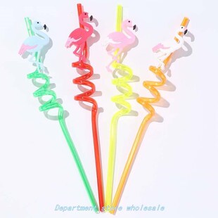 4pCS toon niCorn StrawS MerMaiD Flango Fun ColorFul Dri