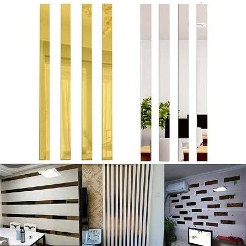 5/10pcs Acrylic Wall Sticker 3D Mirror Wall Art Decorative