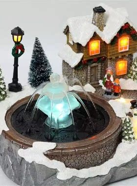 Desa Natal Listrik Animasi Natal Musim Dingin VillageMusic