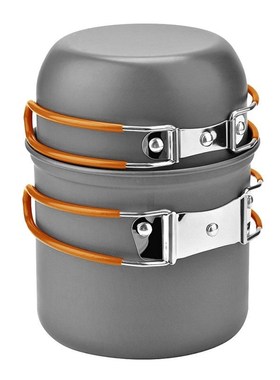 1set Outdoor Pots Pans Camping Cookware Picnic Cooking Set N