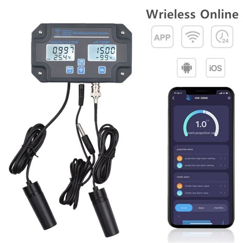 2022 Wifi Water Quality Monitor 6 in 1 Digital Water Analyze