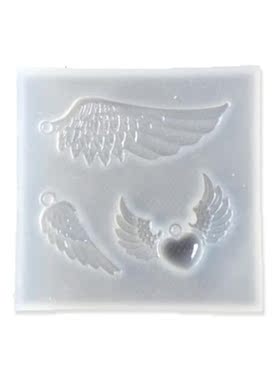 Crystal Epoxy Resin Mold Angel Wing Shape Casting Silicone M