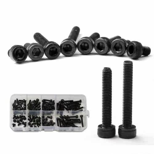 ZENHOSIT 120PCS Black Cylinder Head Bolts Hexagon Socket Bol