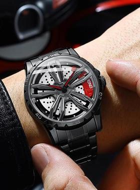 2023 Men Rim Hub Watches Sports Car Men Watch Rotation Water