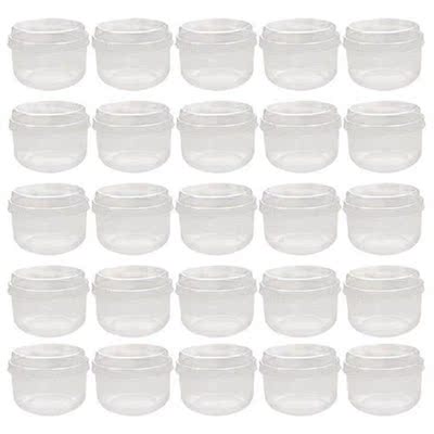50 Sets Transparent Pudding Cups With Lid Kitchen Baking