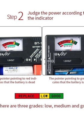 Universal Battery Tester 1.5v Button Cell Battery Volt Teste