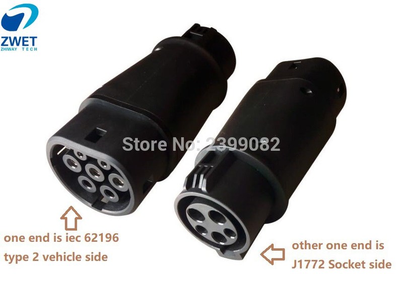 Sae J1772 32A Electric  Ev Adaptor Connector Socket   1 o  2