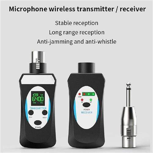 Wireless Microphone System Receiver Rechargeable Microphone