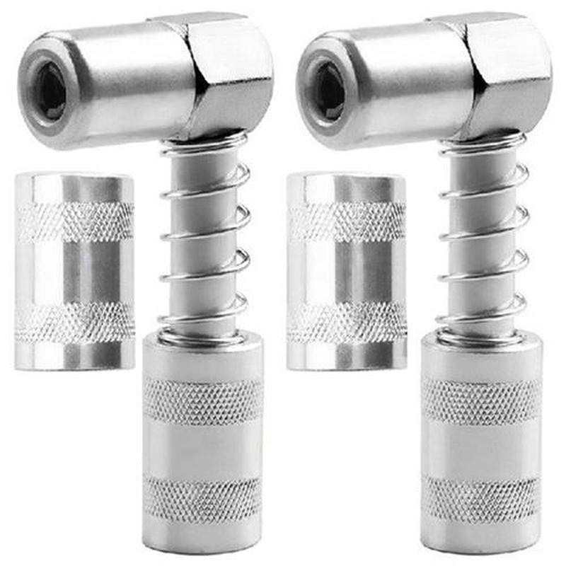 HOT SALE 4 Pieces 90 Degree Grease Coupler Adapter With - 实物图