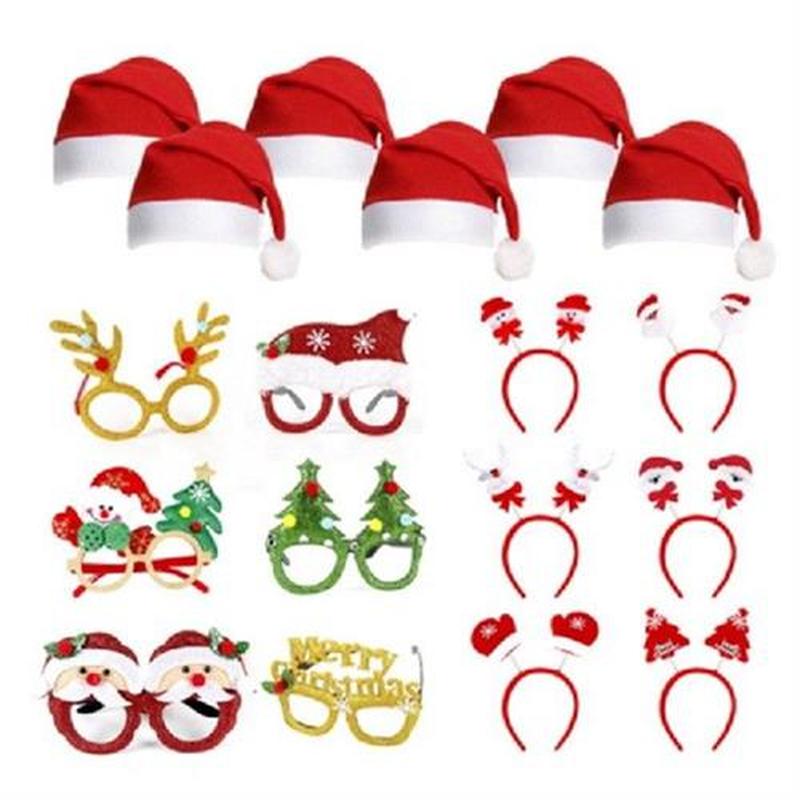 18Pcs Christmas Glasses Glitter Party Glasses Frames