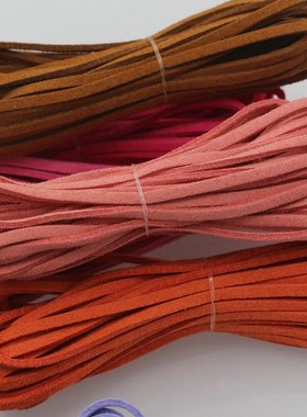 5 Meters DIY Leather Rope Candy Color Flat Faux Suede Leathe