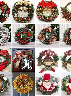 Christmas Rattan Wreath Pine Natural Branches Berries&Pi