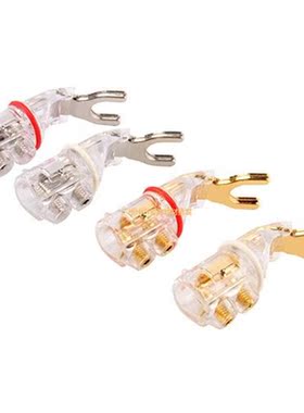 4Pcs Copper Y Shape Speaker Cable Plug Screwing HiFi Audio A