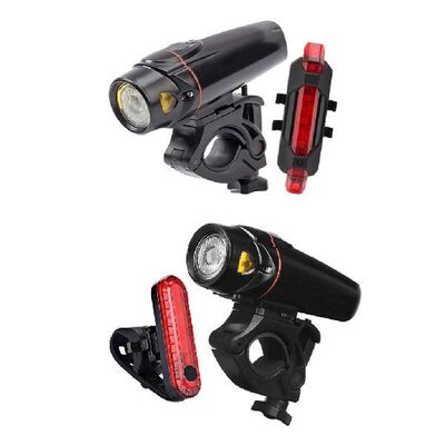 Bike Bicycle Light USB LED Rechargeable Set Mountain Road
