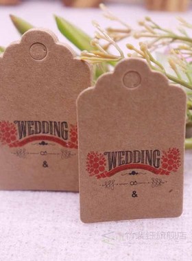 DIY 100pcs 3x5cm love tag handmade new paper card  present