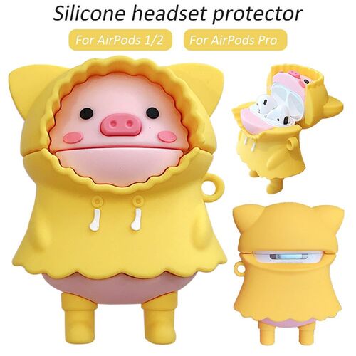 Yellow Pig Earphone Case For AirPods Pro Personalized Silic