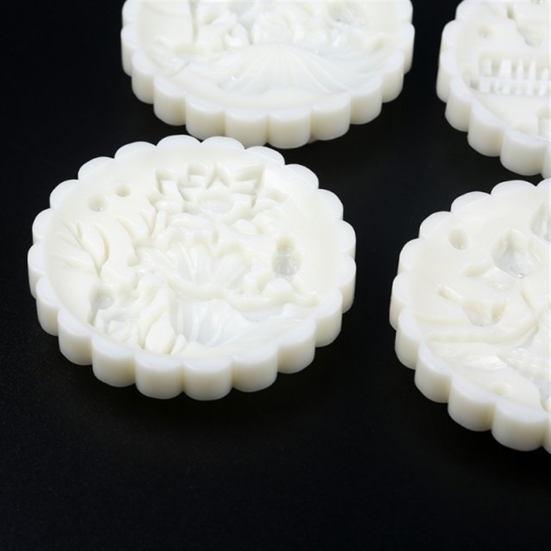 83XC DIY 3D Mooncake Mold Set Lotus Leaves and Lotus Pattern