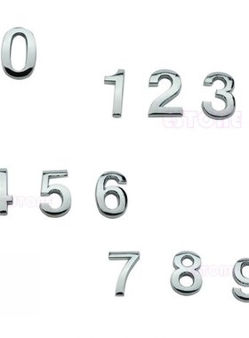 Modern Door Address Silver Plaque Number House Hotel Digits