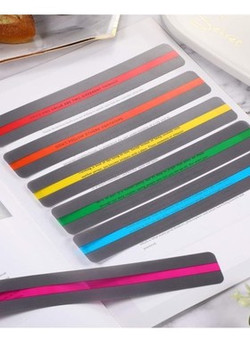 8 Pieces Reading Guide Strips Highlighter Colored Overlays B