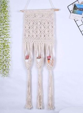 3-layer Handwoven Tapestry Plant Hanger Indoor Hanging