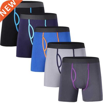 5 Pcs/Lot Long Boxers Men Boxer for Men Cotton Soft Breathab