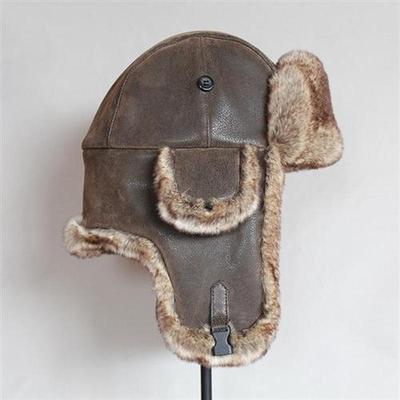Bomber Hats Winter Men Warm Russian Ushanka Hat with Ear Fla