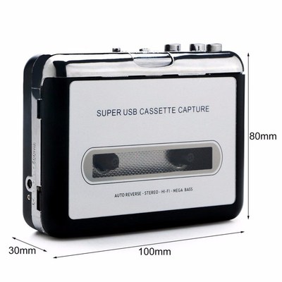 LESHP Tape Cassette Convert To MP3 Player Converter To USB A