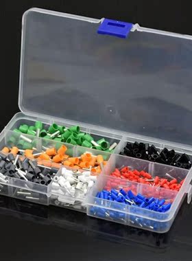 600pcs Mixed Copper Wire Crimp Tube Connector Spade Insulate