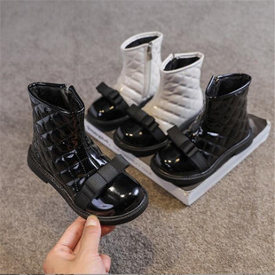 Kids Bow Boots Winter Baby Girls Black Fashion Boots Childre