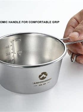 CAMPINGMOON 450ml Camping Stainless Steel Bowl Outdoor