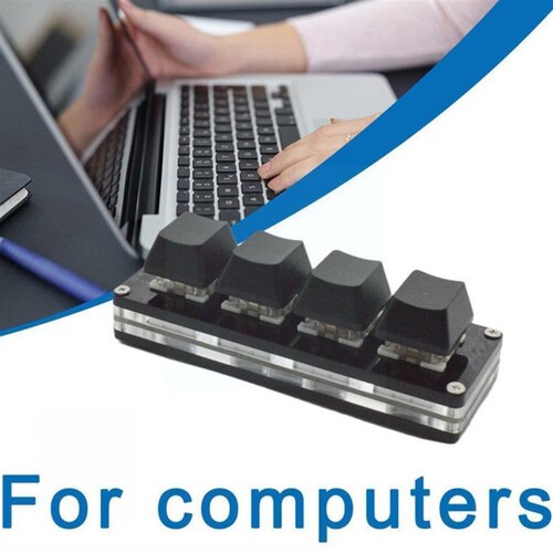 4 Keys Mechanical Keyboard USB Wired Numpad Custom For