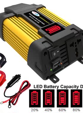6000W Car Power Inverter LED Voltage Capacity Display Transf