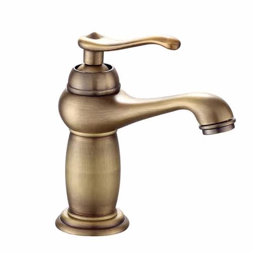 Bathroom Basin Faucet Antique Brass Mixer Solid Copper Luxur