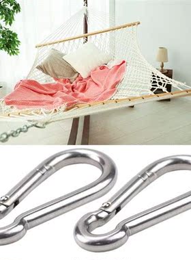 2pcs Stainless Steel Multifunctional Spring Snap Hook Carabi