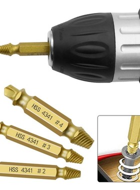 6pcs Damaged Screw Extractor Speed Out Drill Bits Tool Doubl