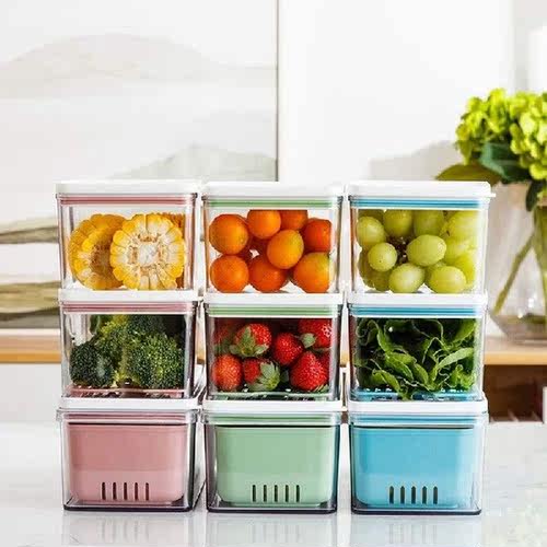 NHBR Stackable Produce Saver Organizer Bins Storage